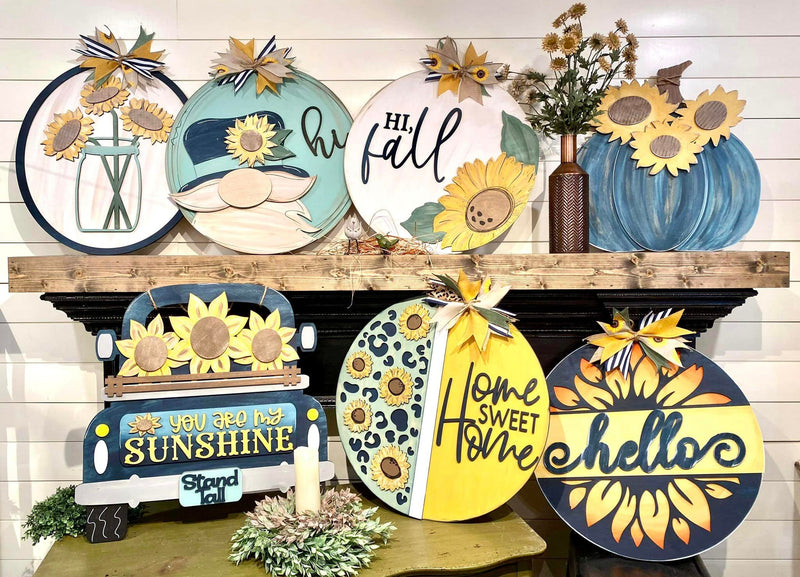 Hello in Sunflower 18 Inch Round