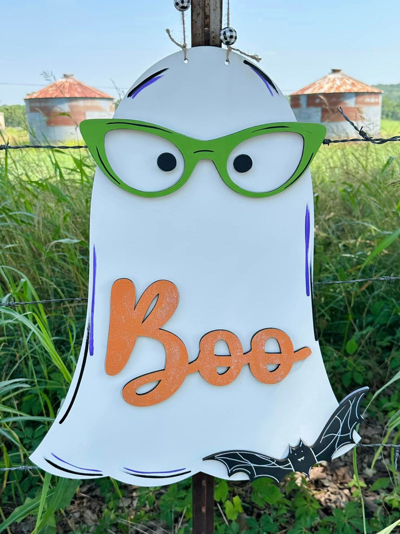 "Boo" Ghost with Glasses 18 Inches