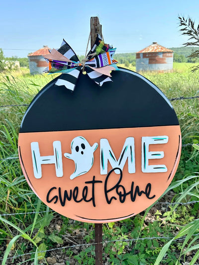 "Home Sweet Home" Ghost 18 Inch Round