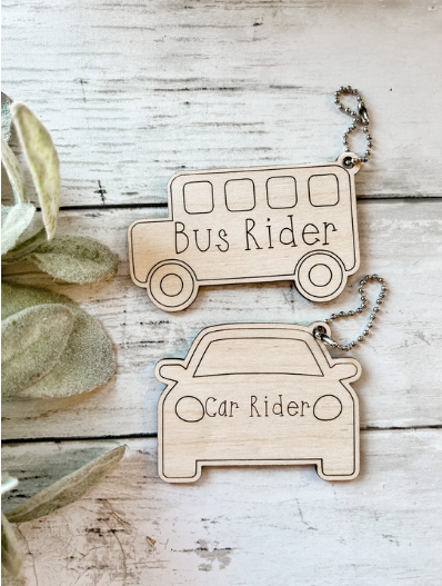 Bus and Car Rider Keychain