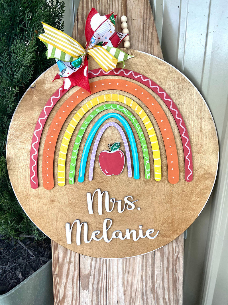 Teacher Rainbow Door Hanger