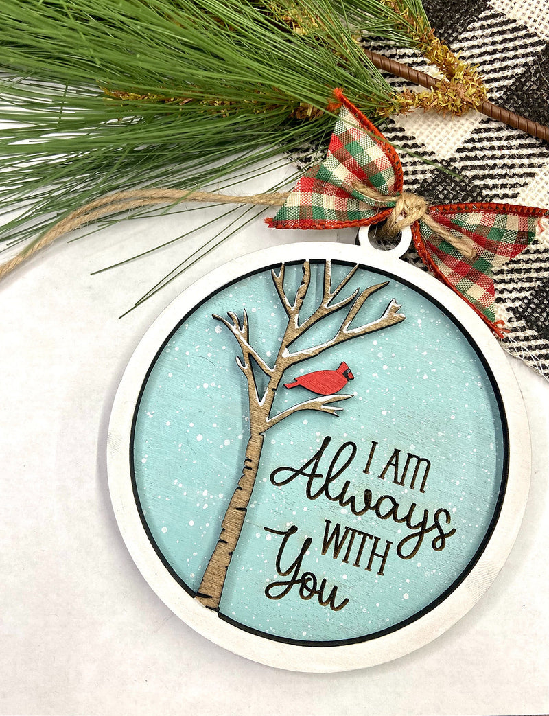 I am Always with you Cardinal in Tree Ornament