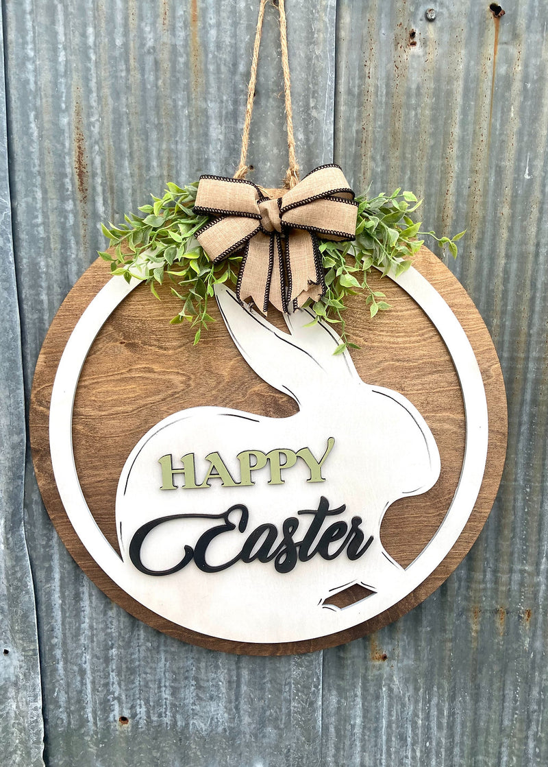 Happy Easter with Bunny 22Inch Sign Pre-Order